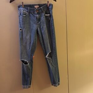 Juicy Couture Blue Distressed Ankle Jeans Size 4